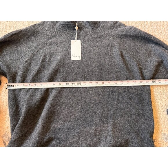 NWT Sadie & Sage Carson High Neck Sweater Dress in Charcoal Gray Womens Size L - Picture 8 of 9